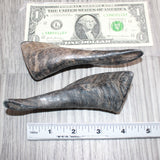2 Small Polished Goat Horns #069      Natural Colored