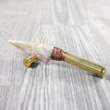 50 Cal Shell Handle Stone Blade Ornamental Knife #975n    Mountain Man Knife