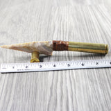 50 Cal Shell Handle Stone Blade Ornamental Knife #975n    Mountain Man Knife