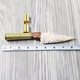 50 Cal Shell Handle Stone Blade Ornamental Knife #975n    Mountain Man Knife