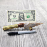 50 Cal Shell Handle Stone Blade Ornamental Knife #975n    Mountain Man Knife