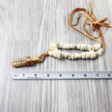 Rattlesnake Rattle Plus Antler Bead Necklace  #475n    Mountain Man Necklace
