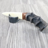 Impala Horn Handle Bone Blade Ornamental Knife #285n    Mountain Man Knife