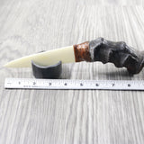 Impala Horn Handle Bone Blade Ornamental Knife #285n    Mountain Man Knife