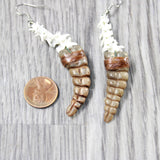 Rattlesnake Rattle Plus Vertebrae Earrings  #485n  Mountain Man Earrings