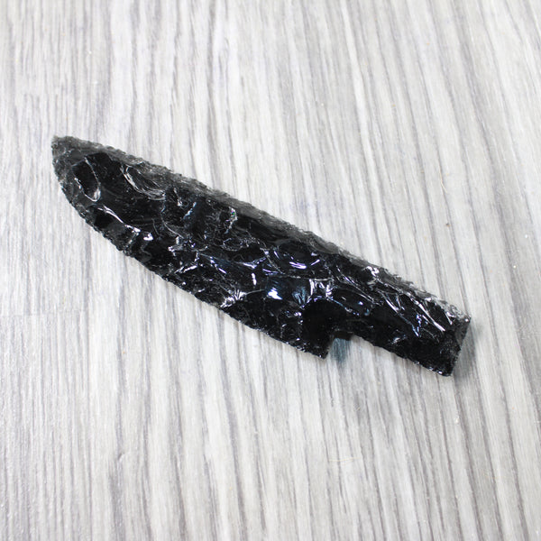 1 Obsidian Ornamental Knife Blade  #095n    Mountain Man Knife