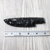 1 Obsidian Ornamental Knife Blade  #095n    Mountain Man Knife