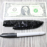 1 Obsidian Ornamental Knife Blade  #095n    Mountain Man Knife