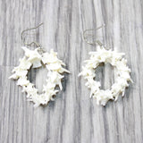Rattlesnake Vertebrae Hoop Earrings  #495n   Mountain Man Earrings