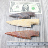 3 Stone Ornamental Knife Blades  #995n   Mountain Man Knife