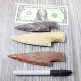 3 Stone Ornamental Knife Blades  #995n   Mountain Man Knife