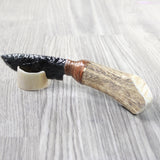Elk Antler Handle Obsidian Blade Ornamental Knife #995n  Mountain Man Knife
