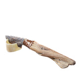 Ghost Wood Handle Stone Blade Ornamental Knife #384-2 Mountain Man Knife z