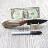 Elk Antler Handle Obsidian Blade Ornamental Knife #995n  Mountain Man Knife