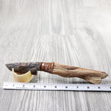 Ghost Wood Handle Stone Blade Ornamental Knife #384-2 Mountain Man Knife z