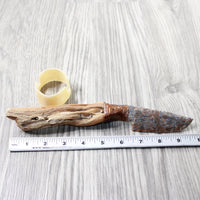 Ghost Wood Handle Stone Blade Ornamental Knife #384-2 Mountain Man Knife z
