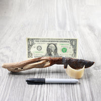Ghost Wood Handle Stone Blade Ornamental Knife #384-2 Mountain Man Knife z