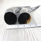 2 Polished Cow Horns #895n    Natural colored