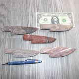 5 Stone Ornamental Knife Blades  #960