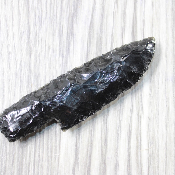 1 Small Obsidian Ornamental Knife Blade  #665n    Mountain Man Knife