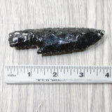 1 Small Obsidian Ornamental Knife Blade  #665n    Mountain Man Knife