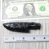 1 Small Obsidian Ornamental Knife Blade  #665n    Mountain Man Knife