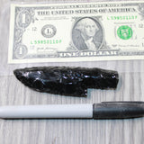 1 Small Obsidian Ornamental Knife Blade  #665n    Mountain Man Knife