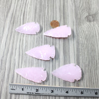 5 Large Glass Ornamental Arrowheads  #504-2  Spearhead