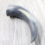 1 Raw Unfinished Cow Horn #165n   Natural Colored