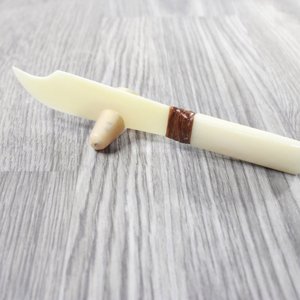 Bone Handle Bone Blade Ornamental Knife #465n    Mountain Man Knife