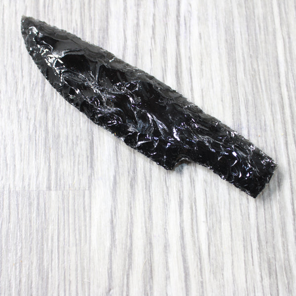 1 Obsidian Ornamental Knife Blade  #865n    Mountain Man Knife
