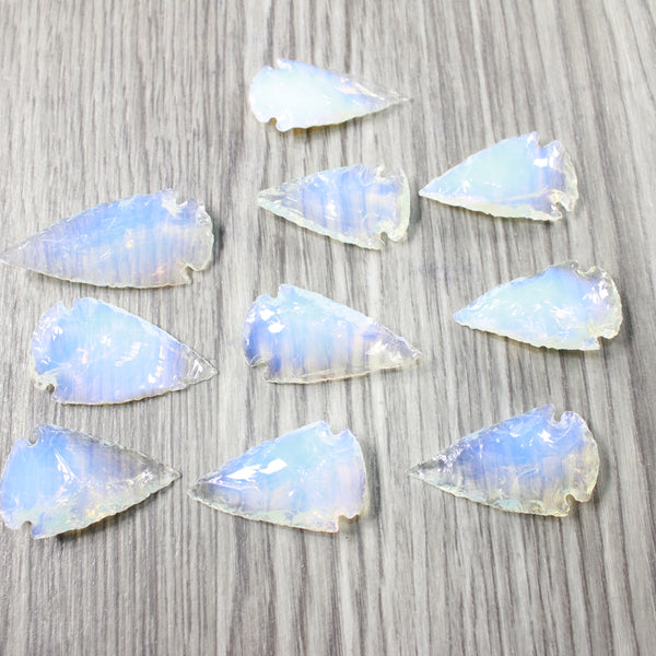 10 Large Opalite Ornamental Arrowheads  #765n     Arrowhead