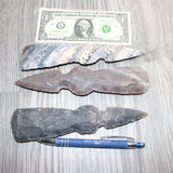 3 Stone Ornamental Tomahawk Heads #160    Agate Jasper Ax Axe Hatchet
