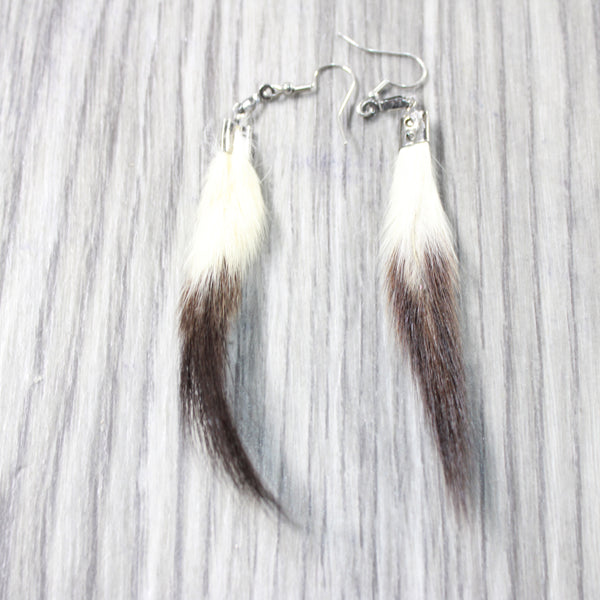 Ermine Tail Earrings  #485n  Mountain Man Earrings