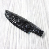 1 Obsidian Ornamental Knife Blade  #585n    Mountain Man Knife