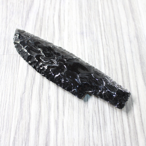 1 Obsidian Ornamental Knife Blade  #585n    Mountain Man Knife