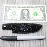 1 Obsidian Ornamental Knife Blade  #585n    Mountain Man Knife