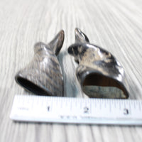 2 Small Polished Goat Horns #7751 Natural Colored