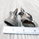 2 Small Polished Goat Horns #7751 Natural Colored