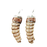 Very Large Rattlesnake Rattle Earrings  #605n  Mountain Man Earrings