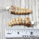 Very Large Rattlesnake Rattle Earrings  #605n  Mountain Man Earrings