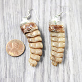 Very Large Rattlesnake Rattle Earrings  #605n  Mountain Man Earrings