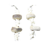 Rattlesnake Vertebrae  Plus Antler Bead Earrings  #405n   Mountain Man Earrings