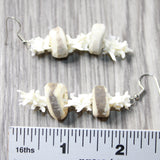 Rattlesnake Vertebrae  Plus Antler Bead Earrings  #405n   Mountain Man Earrings