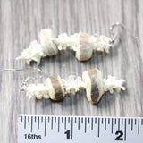 Rattlesnake Vertebrae  Plus Antler Bead Earrings  #405n   Mountain Man Earrings