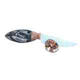 Orthoceras Fossil Handle Opalite Blade Ornamental Knife #06360