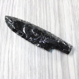 1 Obsidian Ornamental Knife Blade  #015d    Mountain Man Knife