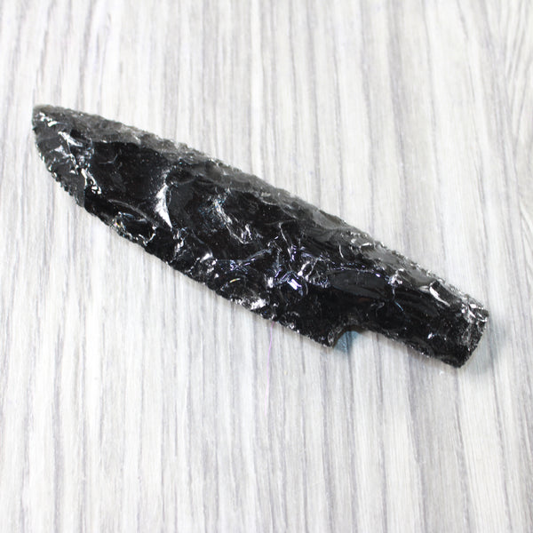 1 Obsidian Ornamental Knife Blade  #015d    Mountain Man Knife