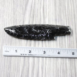 1 Obsidian Ornamental Knife Blade  #015d    Mountain Man Knife