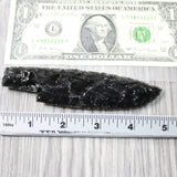 1 Obsidian Ornamental Knife Blade  #015d    Mountain Man Knife